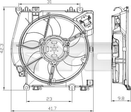 TYC 828-0001 - Fan, motor soğutması parts5.com