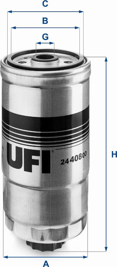 UFI 24.408.00 - Polttoainesuodatin parts5.com