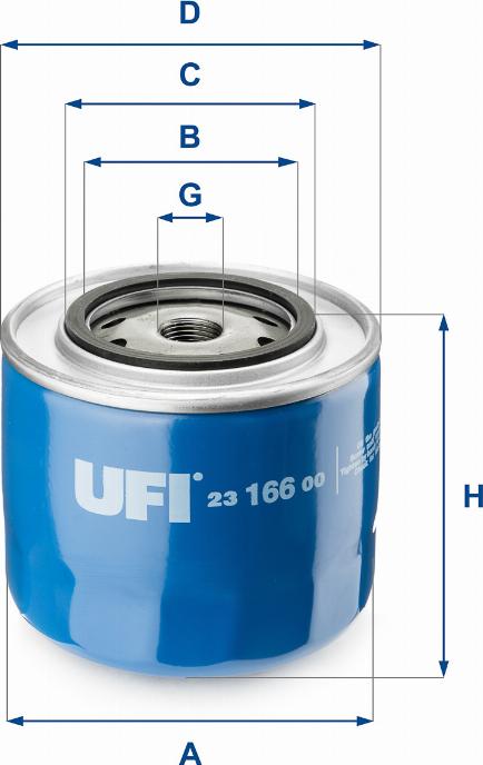 UFI 23.166.00 - Ölfilter parts5.com