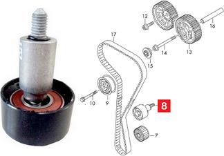 VAG 04E 109 244B - Ohjainrulla, hammashihna parts5.com