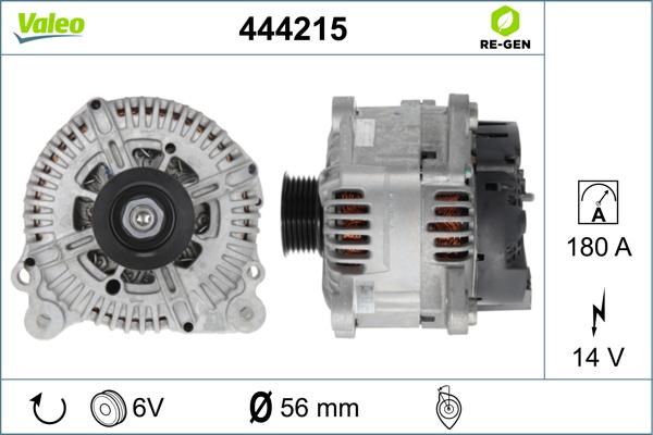 Valeo 444215 - Alternatör parts5.com