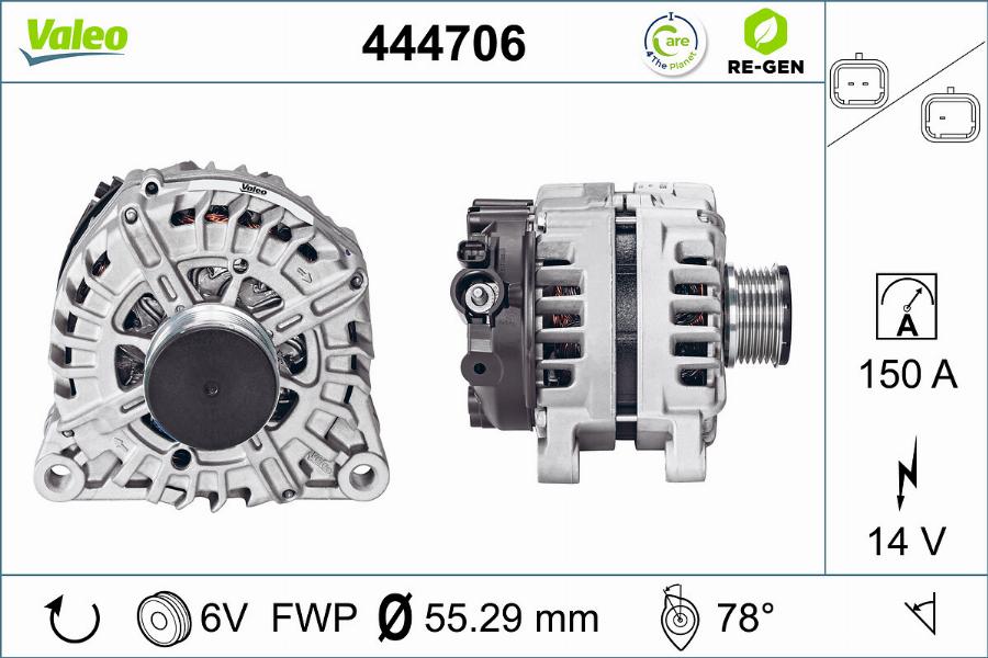 Valeo 444706 - Alternatör parts5.com