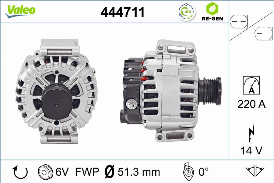 Valeo 444711 - Alternator parts5.com