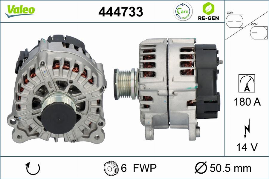 Valeo 444733 - Alternator parts5.com