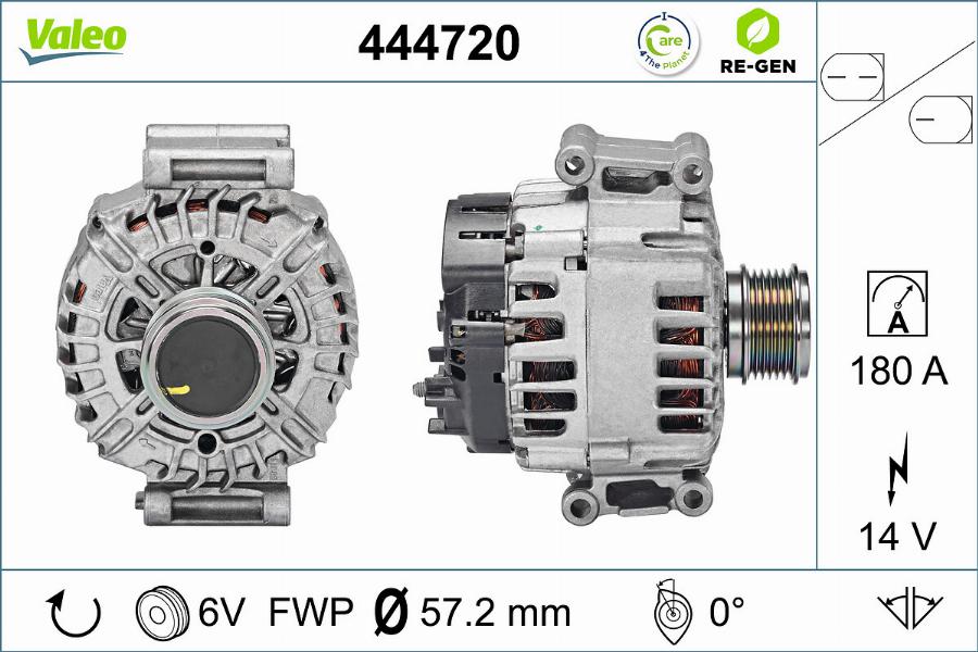 Valeo 444720 - Generator / Alternator parts5.com