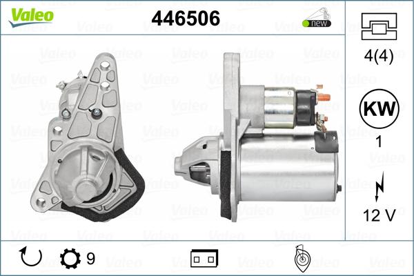 Valeo 446506 - Käynnistinmoottori parts5.com