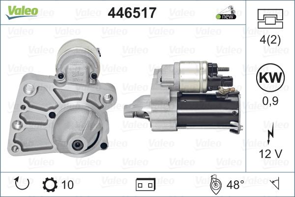 Valeo 446517 - Żtartér parts5.com