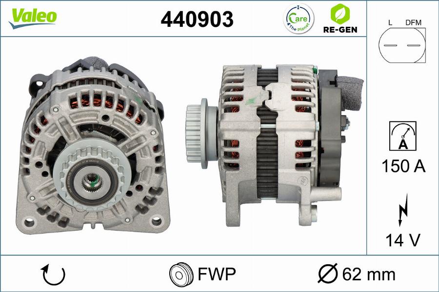 Valeo 440903 - Alternador parts5.com