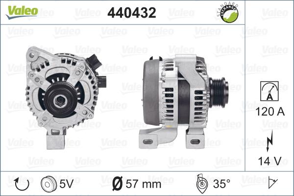 Valeo 440432 - Γεννήτρια parts5.com