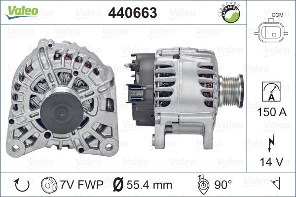 Valeo 440663 - Alternatör parts5.com