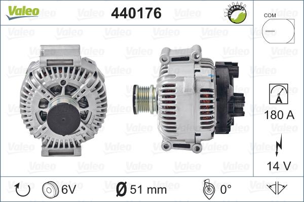 Valeo 440176 - Generator / Alternator parts5.com