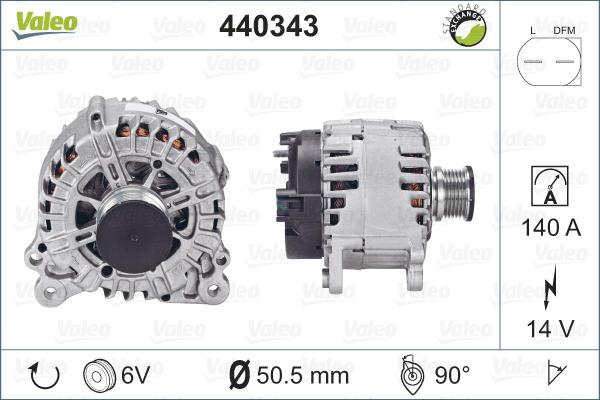 Valeo 440343 - Γεννήτρια parts5.com