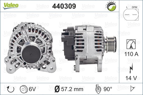 Valeo 440309 - Alternator parts5.com