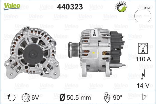 Valeo 440323 - Γεννήτρια parts5.com