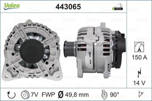 Valeo 443065 - Alternador parts5.com