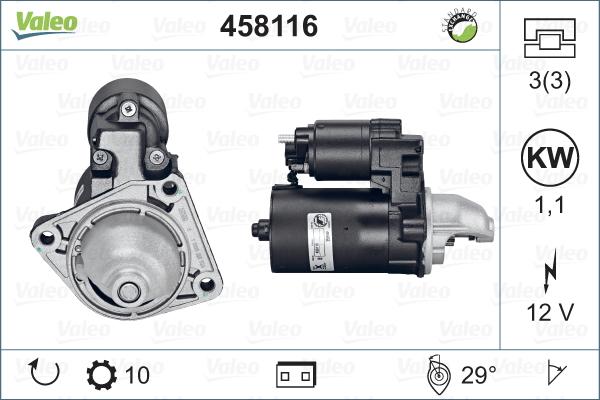 Valeo 458116 - Marş motoru parts5.com