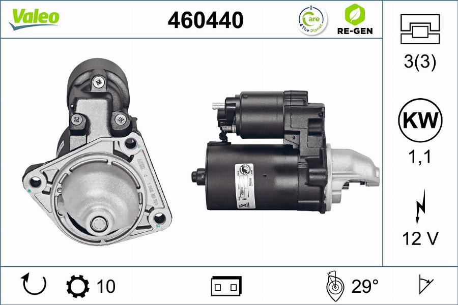 Valeo 460440 - Marş motoru parts5.com