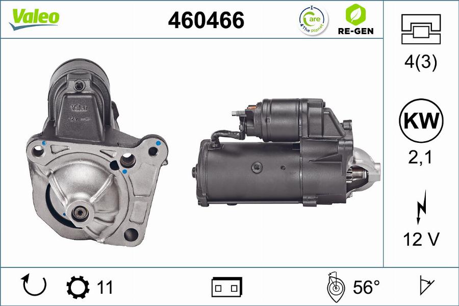 Valeo 460466 - Starter parts5.com