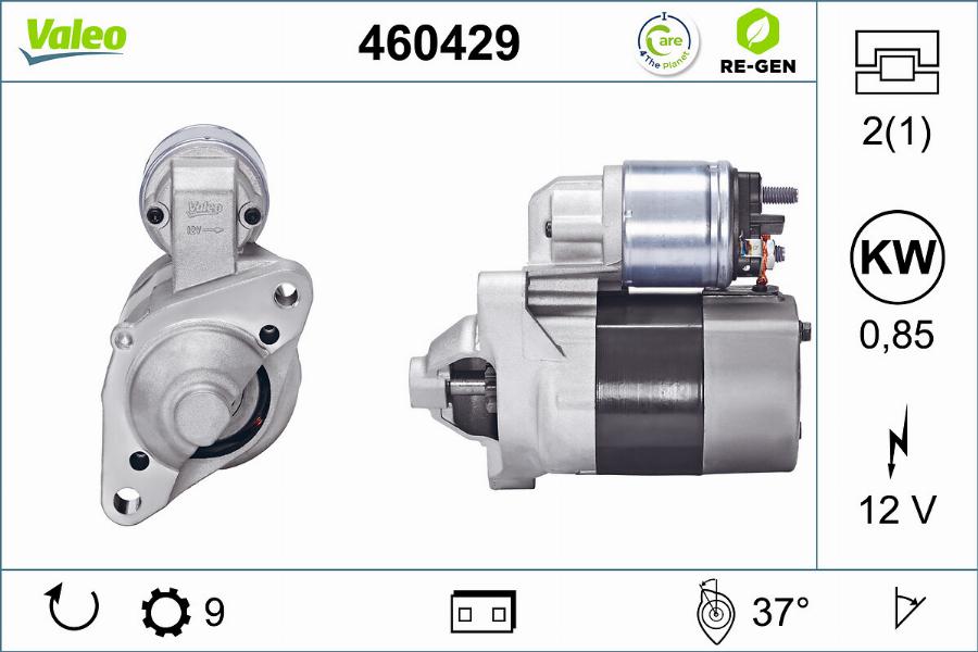 Valeo 460429 - Μίζα parts5.com