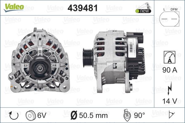 Valeo 439481 - Alternatör parts5.com