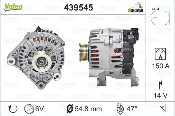 Valeo 439545 - Alternador parts5.com