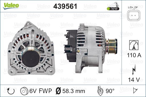 Valeo 439561 - Alternator parts5.com