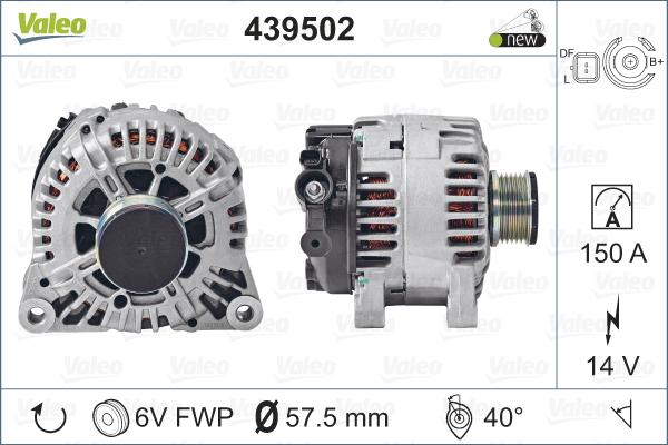 Valeo 439502 - Alternator parts5.com