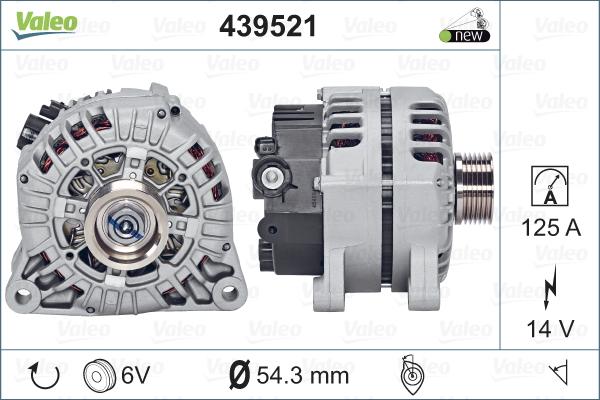 Valeo 439521 - Alternator parts5.com