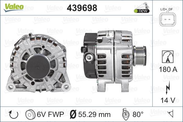 Valeo 439698 - Generator / Alternator parts5.com