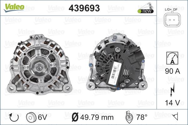 Valeo 439693 - Alternator parts5.com