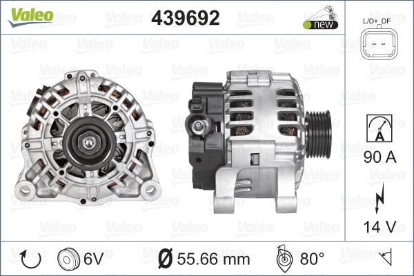 Valeo 439692 - Alternador parts5.com