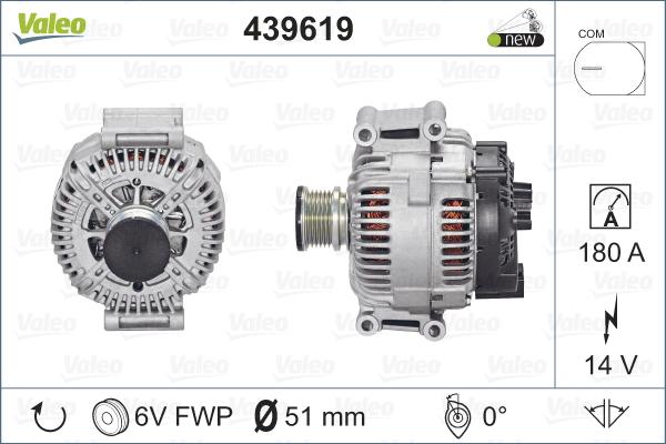 Valeo 439619 - Generator / Alternator parts5.com