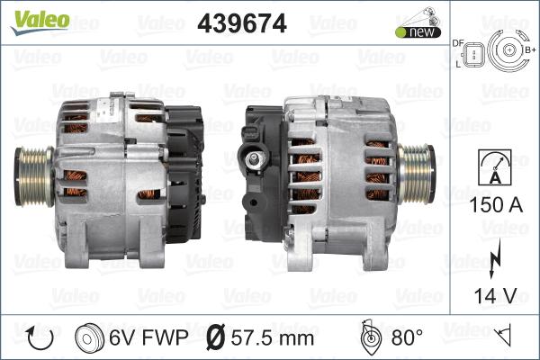 Valeo 439674 - Alternator parts5.com