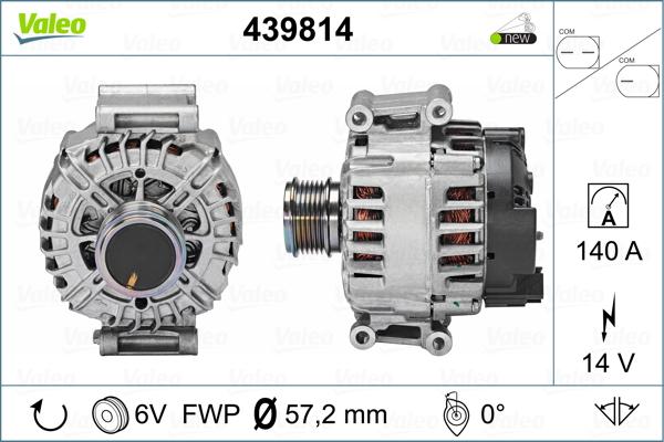 Valeo 439814 - Alternador parts5.com