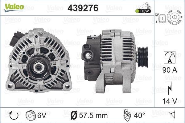 Valeo 439276 - Alternator parts5.com