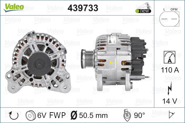 Valeo 439733 - Generator / Alternator parts5.com