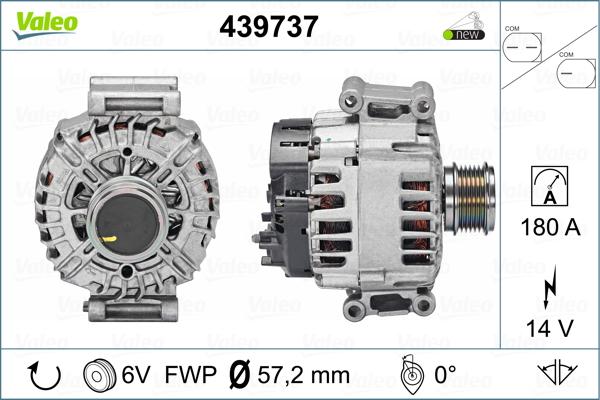 Valeo 439737 - Generator / Alternator parts5.com