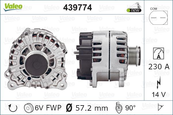 Valeo 439774 - Generator / Alternator parts5.com