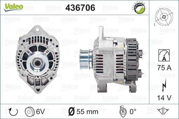 Valeo 436706 - Alternator parts5.com