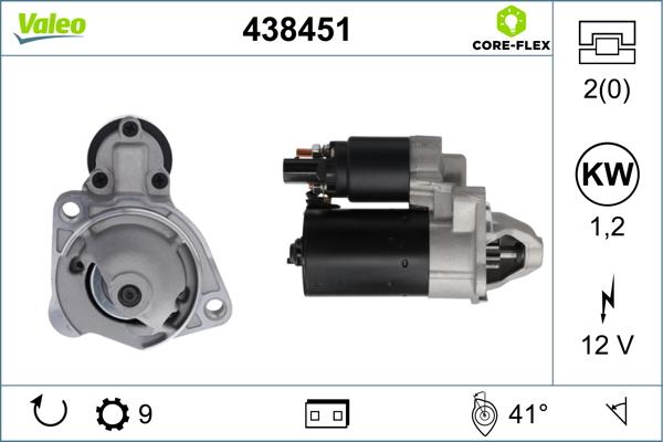 Valeo 438451 - Önindító parts5.com