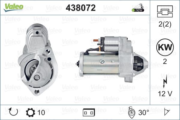 Valeo 438072 - Rozrusznik parts5.com