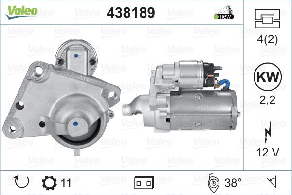 Valeo 438189 - Marş motoru parts5.com