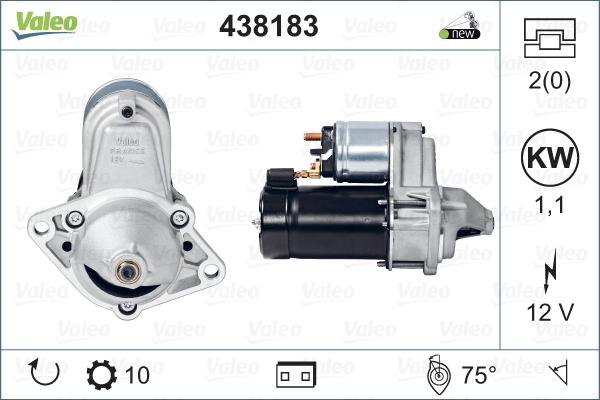 Valeo 438183 - Starter parts5.com