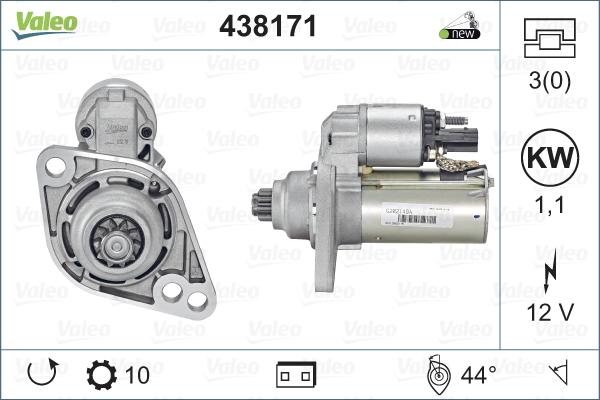 Valeo 438171 - Starter parts5.com