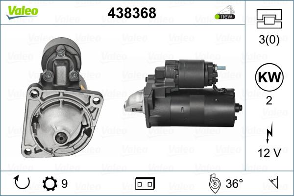 Valeo 438368 - Motor de arranque parts5.com