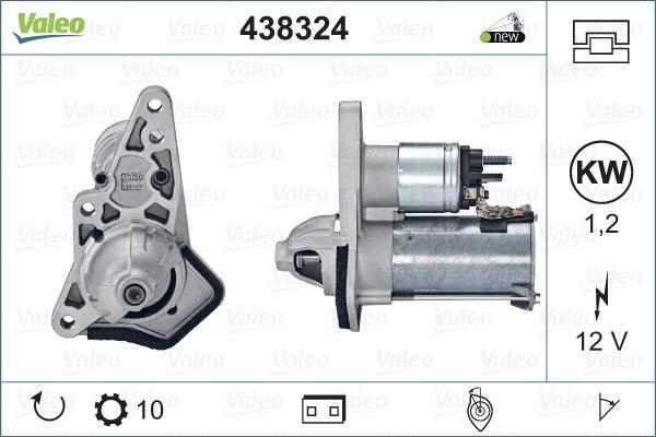 Valeo 438324 - Käynnistinmoottori parts5.com