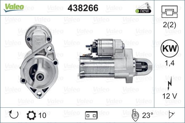 Valeo 438266 - Rozrusznik parts5.com