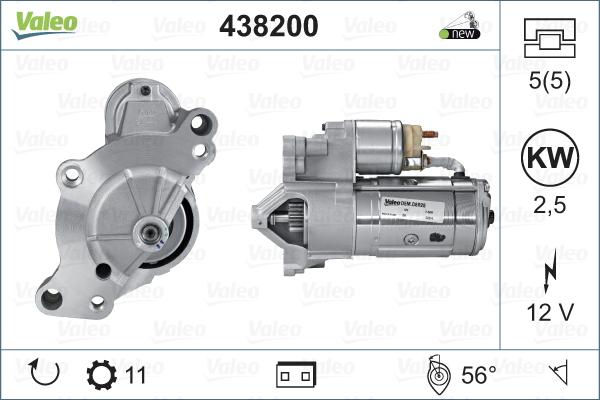 Valeo 438200 - Motor de arranque parts5.com