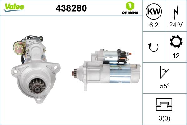 Valeo 438280 - Marş motoru parts5.com