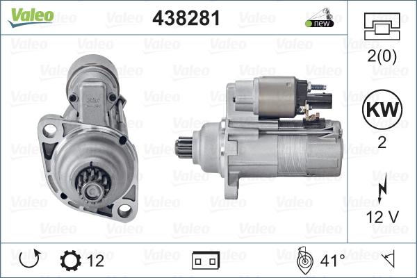 Valeo 438281 - Motor de arranque parts5.com